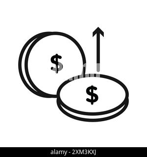 Expensive icon Black line art vector in black and white outline set collection sign Stock Vector