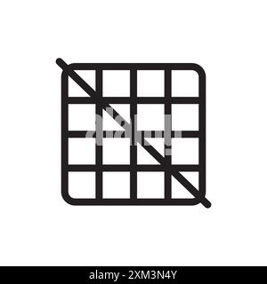 Off the Grid icon Black line art vector in black and white outline set collection sign Stock Vector