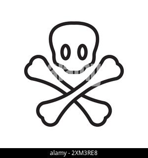 Toxic product icon Black line art vector in black and white outline set ...