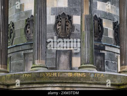 Robert Burns memorial, Regent Road, Edinburgh, Scotland, UK Stock Photo