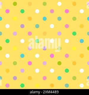 Polka Dot pattern, colorful seamless texture Stock Vector
