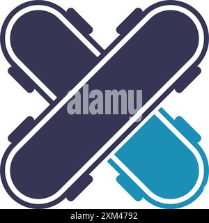 Skateboard icon logo design illustration Stock Vector