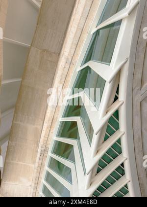 Steel frames supporting modern architectural structure angle shot Stock ...