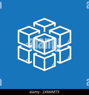 cube icon illustration element design Stock Vector