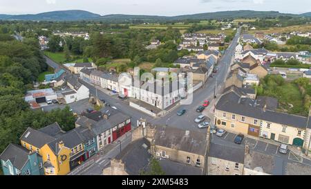 Newport town in County Tippearrary from a bird's view. Stock Photo