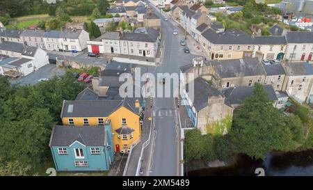 Newport town in County Tippearrary from a bird's view. Stock Photo