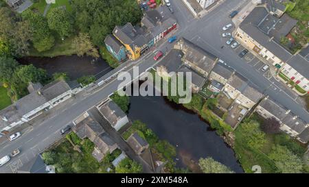 Newport town in County Tippearrary from a bird's view. Stock Photo