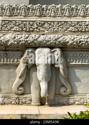 Exterior view of a stupa inside the Royal Palace grounds in Phnom Penh, Cambodia. Stock Photo