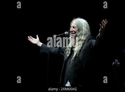 Patti Smith during a concert by the 'Patti Smith Quartet' on Thursday, 25 July 2024, in Vienna, Austria. , . Credit: APA-PictureDesk/Alamy Live News Stock Photo