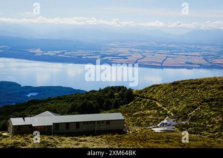 view while hiking the kepler trek Stock Photo