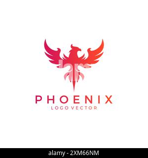 Phoenix logo vector Illustration. Bird Icon vector Stock Vector