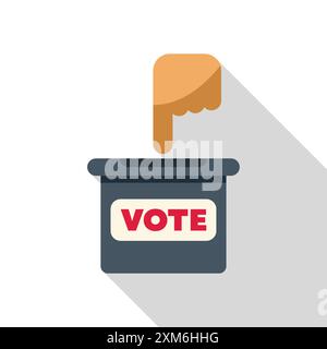 Hand putting voting paper in the ballot box during elections Stock Vector