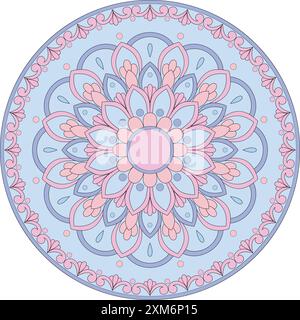 Decorative Colorful Floral Mandala Design. Ornament Vector Illustration. Stock Vector