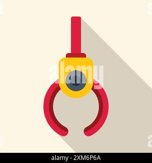 Robotic arm gripper is holding nothing with its two fingers open Stock Vector