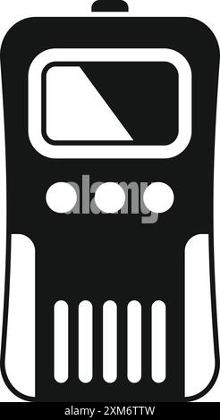 Digital breathalyzer showing blood alcohol content icon in simple style isolated on white background Stock Vector