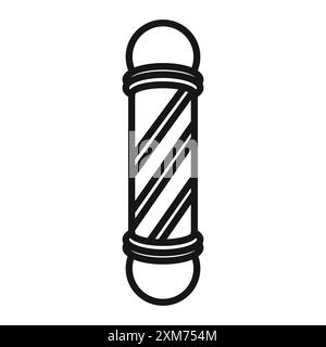 barber pole line icon, outline symbol, vector illustration, concept ...