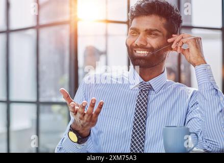 Stylish designer at work sitting. Focused on his job Stock Photo