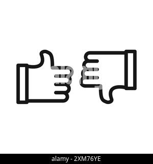 Criticism icon Black line art vector in black and white outline set ...