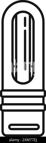 Electronic cigarette device for vaping using liquid with battery icon outline vector Stock Vector
