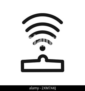 Sensor icon Black line art vector in black and white outline set ...