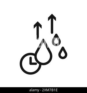 quick dry icon Black line art vector in black and white outline set ...