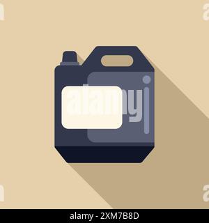 Large plastic canister with a blank label is ideal for showcasing your product branding Stock Vector