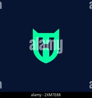 Letter H Shield Logo Vector. H Initial Logo Design Stock Vector