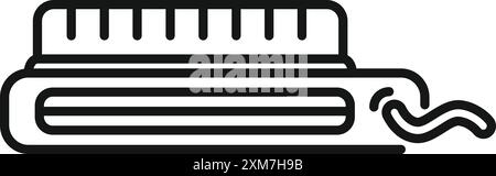 Electronic harmonica generating sound waves, a modern take on a classic instrument Stock Vector