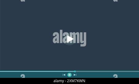 Video Screen icon, Screenshot of Video Player, Video streaming, Play Button color, Play video sign, play icon, Media Player screen icon color Stock Vector