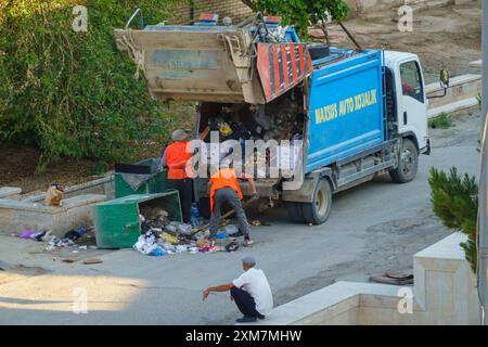 Garbage collection in Uzbekistan Stock Photo