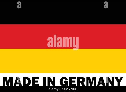Made in Germany, Make in Germany, Manufacture sign, German product icon, Made in Germany icon, Made in Germany with Flag Stock Vector
