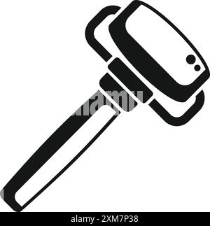 Blacksmith hammer for shaping metal objects in simple style isolated Stock Vector