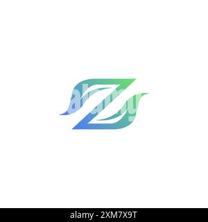 Letter Z Leaf Logo vector. Z Icon Design Stock Vector