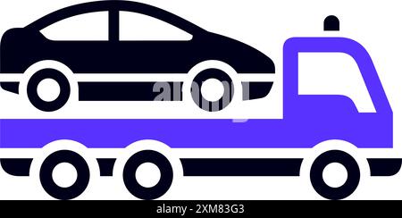 Transport flat icon, square shape Stock Vector