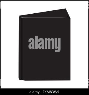 Black Book icon Simple book symbol pictogram  illustration, Cartoon open book and pages. Education concept. Line drawing. Opened books sign store logo Stock Vector
