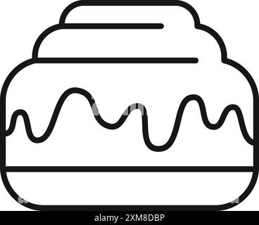 This icon of a cinnamon bun is perfect for websites or print projects related to baked goods Stock Vector