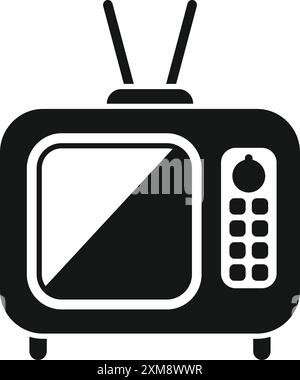 retro tv set with static on screen Stock Vector Image & Art - Alamy