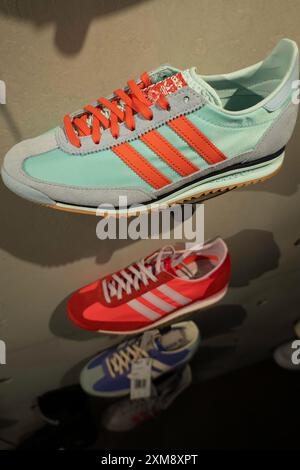 Adidas flagship storefront is located at 565 Fifth Avenue in New York City, USA  2024 Stock Photo