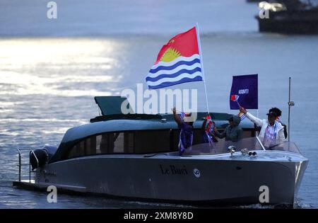 Team Kiribati during the opening ceremony of the Paris 2024 Olympic