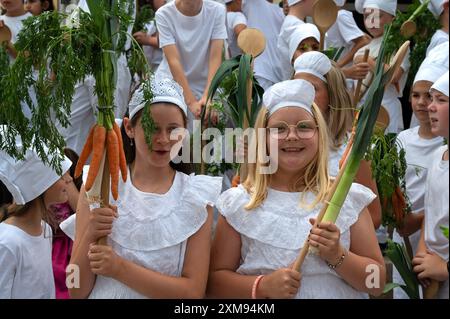 Pichelsteinerfest Regen, Lower Bavaria, Germany, July 26 2024, the little chefs Stock Photo