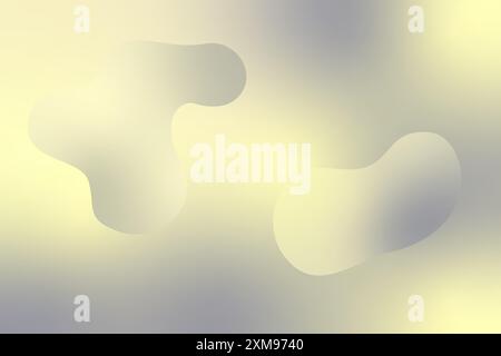 Abstract Gradient Blurred background with yellow gray grey colors. Vector Illustration. Fluid pastel design, Smooth transitions. Translucent Soft Stock Vector