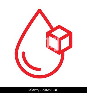 Blood sugar icon linear logo mark set collection in black and white for web Stock Vector