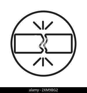 Breaking icon linear logo mark set collection in black and white for web Stock Vector