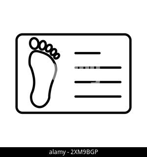 Birth certification icon linear logo mark set collection in black and white for web Stock Vector