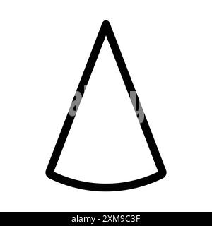 Cone shape 3D icon linear logo mark set collection in black and white for web Stock Vector