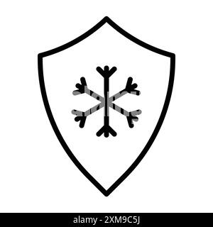 Frost resistant icon linear logo mark set collection in black and white for web Stock Vector