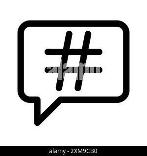 Hastag icon linear logo mark set collection in black and white for web Stock Vector