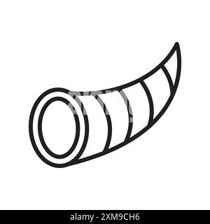 cornucopia icon linear logo mark set collection in black and white for web Stock Vector