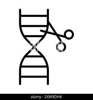 genome editing icon linear logo mark set collection in black and white for web Stock Vector