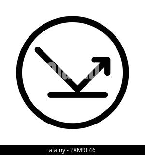 rebound icon linear logo mark set collection in black and white for web Stock Vector